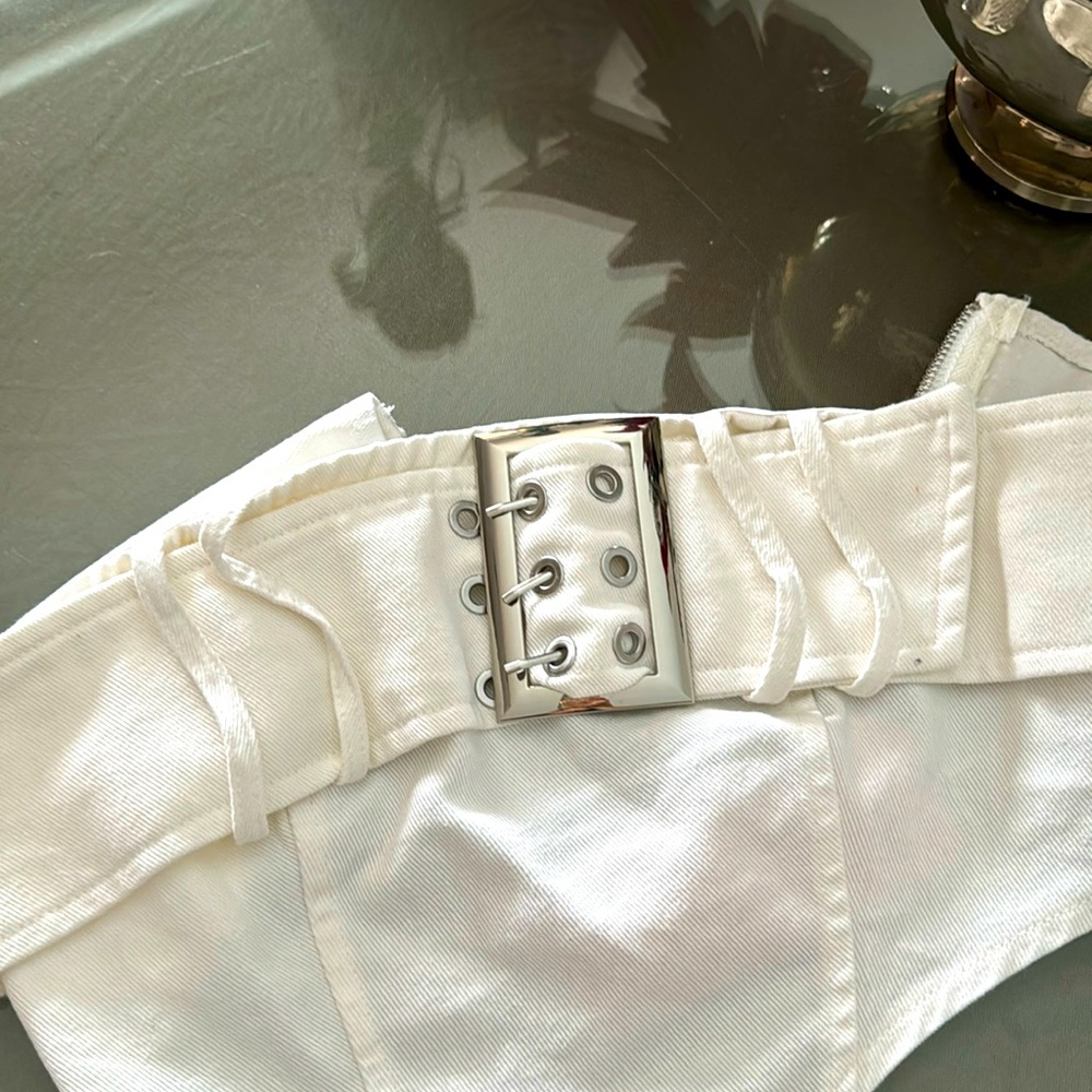 Small white SHEIN shirt crop top